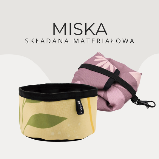 Składana miska materiałowa