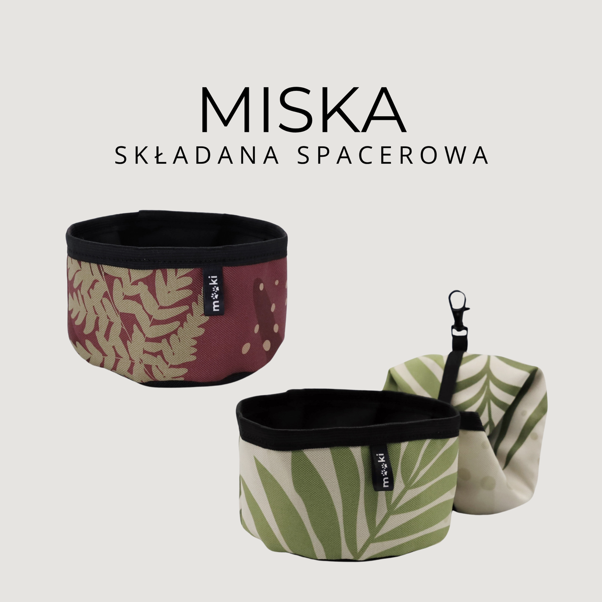 Składana miska materiałowa